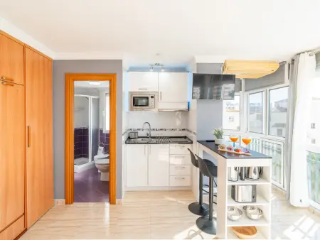 Studio vue mer première ligne de plage à Benalmádena : photo 14