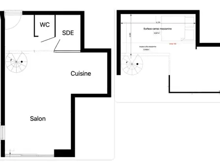 T2 duplex climatisé Port Leucate, 4 pers., centre : photo 11