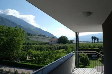 Maison Pia à Kastelbell, terrasse vue montagnes : photo 3