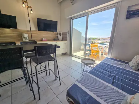 Studio mezzanine 4 pers. avec terrasse - Cap d'Agde : photo 13