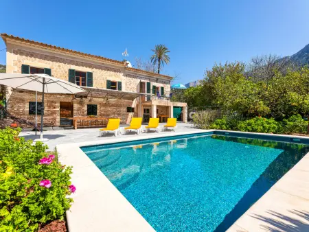 Location villa à Fornalutx, Villa avec piscine privée et vue montagne - 4 pers.