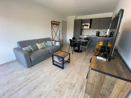 T2 32 m² terrasse sud, accès direct plage Eyrac : photo 9