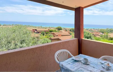 Maison 6 pers. vue mer à Costa Rei, terrasse : photo 9