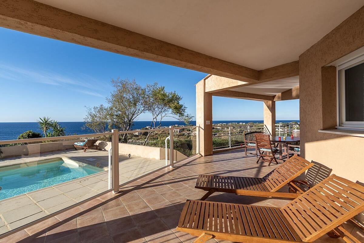 Villa 4 chambres avec piscine et vue mer à Corbara - Photo 2