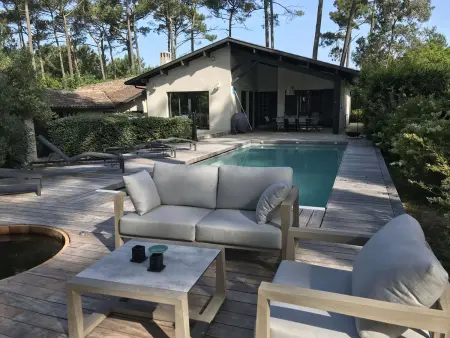Villa 12 pers. avec piscine chauffée et vue lac à Biscarrosse : photo 13