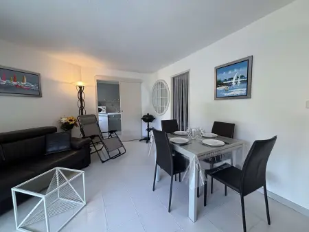 Appartement climatisé avec terrasse à 200m des plages : photo 6