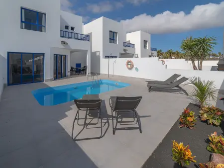 Location villa à Playa Blanca, Villa avec piscine privée - 6 pers.