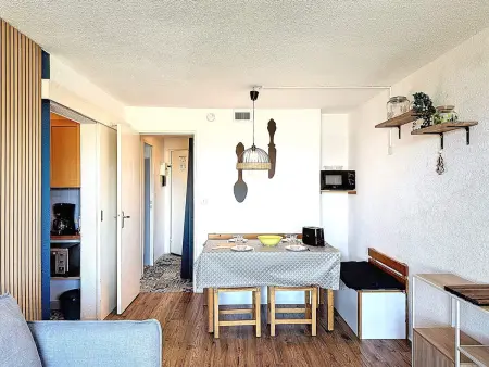 Studio skis aux pieds, vue vallée - 5 pers., Appartement 5 personnes à Le Corbier - Photo 8