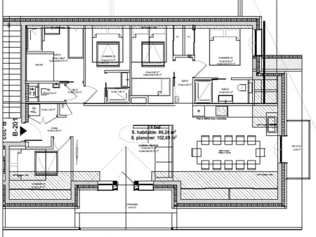 Appartement neuf 12 pers., balcon vue pistes - La Toussuire : photo 16