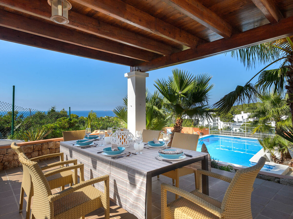 Villa ibizienne Cala Vadella, piscine et vue mer - Photo 2