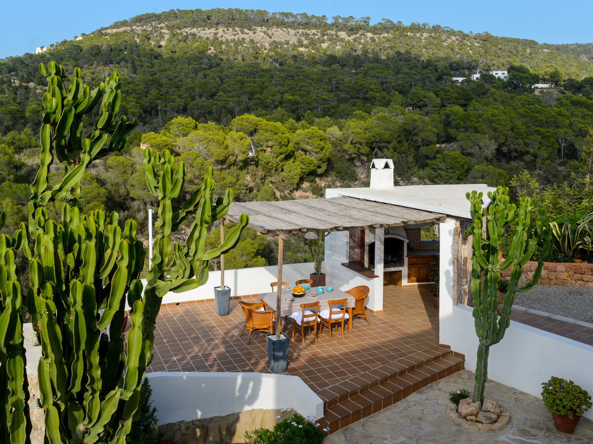 Villa ibizienne Cala Vadella, piscine et vue mer - Photo 13