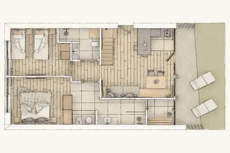 Maison 5 pers. avec sauna privé et piscine chauffée : photo 13