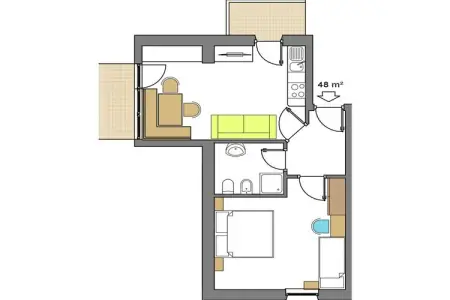 Maison 5 pers. St. Ulrich, garage et jardin 400 m² : photo 15