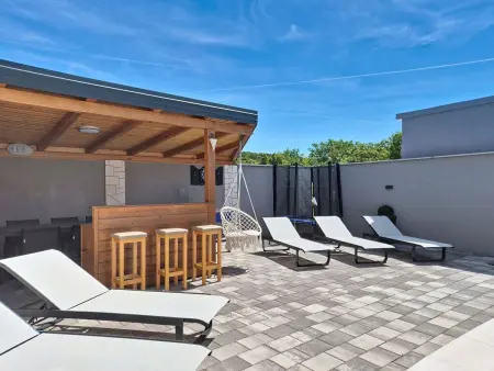 Villa Exotic à Maslenica : maison 4 appartements, vue mer : photo 45