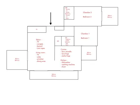 Appartement vue village - 4 pers., 2 ch., balcon Sud : photo 14