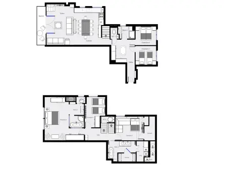 Appartement 5 chambres, terrasse Sud – 10 pers. : photo 16