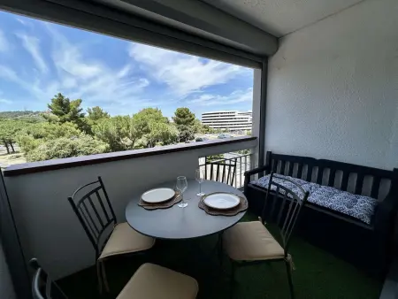 Studio rénové avec terrasse vue dégagée - Cap d'Agde : photo 10