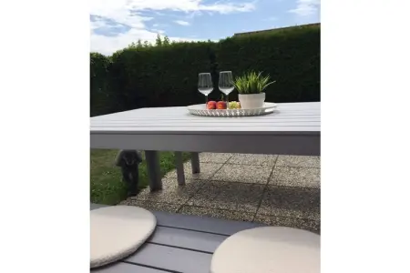 Maison 60 m² Bredene : jardin et barbecue côté dunes : photo 2