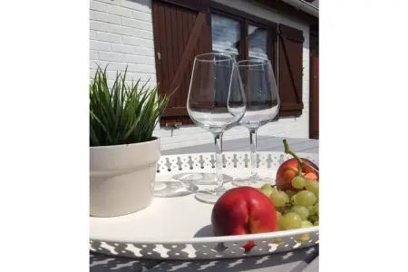 Maison 60 m² Bredene : jardin et barbecue côté dunes : photo 3