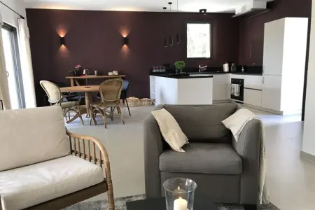 Maison mitoyenne rénovée avec piscine à Cabrières-d'Avignon : photo 10