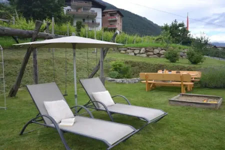 Appartement Abendrot à Kuens, balcon sud avec vue Merano : photo 15