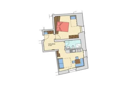 Appartement Golden à Nals, 1 chambre pour 4 personnes : photo 18