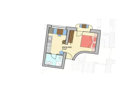 Maison 1 chambre à Nals avec vue jardin et piscine : photo 17
