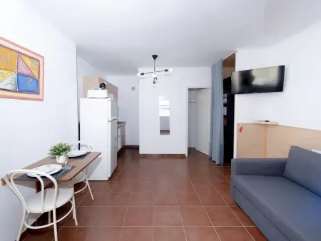 Studio première ligne de plage à Roses avec parking : photo 4