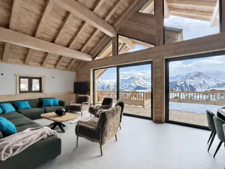 Location chalet à La Toussuire, Chalet ski aux pieds vue panoramique - 14 pers.