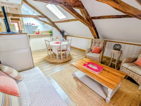 Gîte au bord de la Sarthe - 5 pers., vue château : photo 2