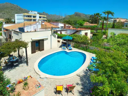 Location villa à Port de Pollença, Villa avec piscine et clim - Vue montagne