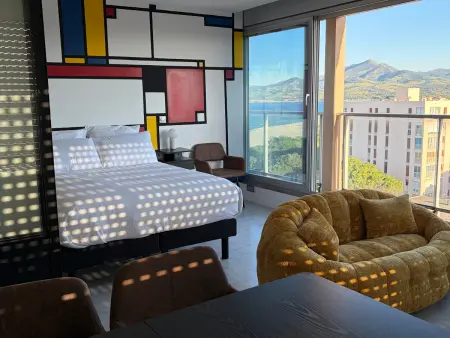 Appartement 2 pers. vue mer, 9e étage à Argelès : photo 14