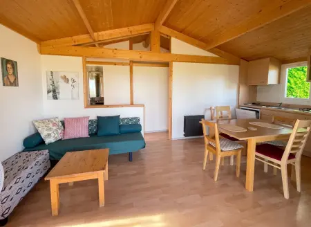 Chalet avec piscine partagée et jardin à Chazemais, 6 personnes : photo 2