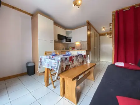 Studio cabine 4 pers. à Praz-sur-Arly, vue pistes : photo 4