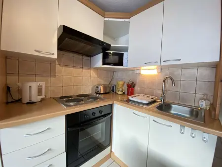 Studio cabine 4 pers. à Praz-sur-Arly, vue pistes : photo 5