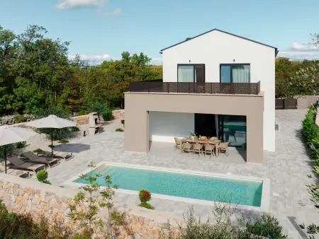 Villa Divine à Dobrinj : piscine privée et vue mer : photo 24