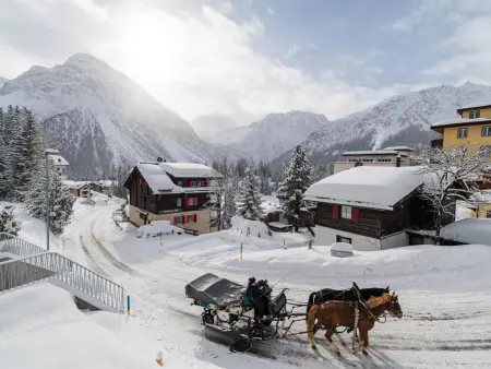 Location appartement à Arosa, Haus Burgermeister Wohnung Älplihorn Appartement/Fewo, Dusche oder Bad, WC, 4-Be