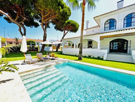 Location villa à Sanlúcar de Barrameda, Villa avec piscine privée et climatisation - 16 pers.