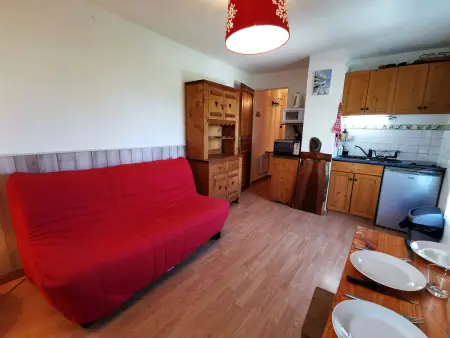 Studio cabine 4 pers. aux Adrets - 20m des pistes : photo 1