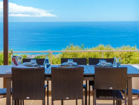 Location villa à Pineda de Mar, Villa avec piscine privée, vue mer - 8 pers.