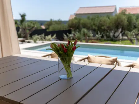 Villa Orkula à Rab : piscine chauffée et vue mer : photo 4