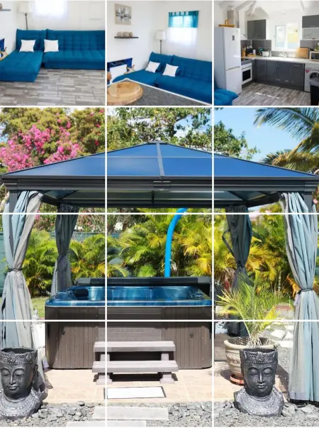 Maison avec piscine privée à Saint-François, Maison 5 personnes à Saint François - Photo 15