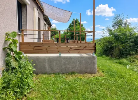 Maison 70 m² Véranne, terrasse avec vue jardin