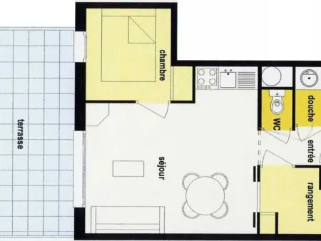 Appartement 31m² sud-ouest, balcon, ski bus à 100m : photo 9