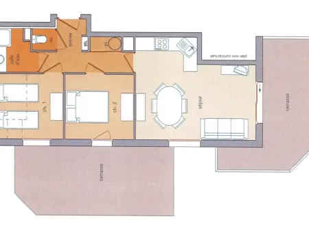 Appartement 49m² sud-ouest, 6 pers., à 80m du ski bus : photo 7
