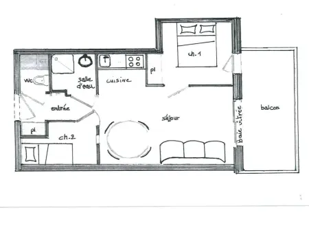 Appartement 32m² animaux admis, 500m des pistes : photo 9