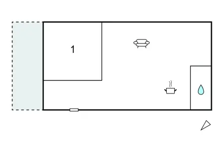 Maison 3 pers. Champagne-Mouton, terrasse et jardin : photo 11