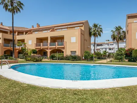 Location appartement à Chiclana de la Frontera, Appartement 3 chambres avec piscine et climatisation à 350m de la plage de La Barrosa