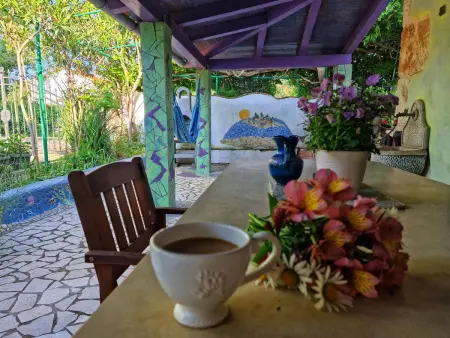 Maison Nina à Pula : piscine et terrasse couverte : photo 8