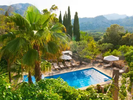 Villa Garrovera, piscine cascade et vue panoramique : photo 6